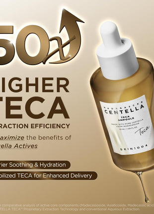 SKIN1004 Madagascar Centella TECA Ampoule, Face Serum with 50X Centella TECA Technology, PDRN for Moisture Barrier Support, Hydrating Serum for Skin Firmness, Korean Skin Care, 1.69 fl oz / 50 ml
