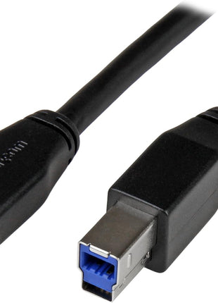 StarTech.com 5m 15 ft Active USB 3.0 (5Gbps) USB-A to USB-B Cable - M/M - USB A to B Cable - USB 3.2 Gen 1, TAA (USB3SAB5M)