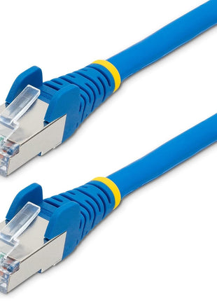 StarTech.com 20ft CAT6a Ethernet Cable - Low Smoke Zero Halogen (LSZH) - 10 Gigabit 500MHz 100W PoE RJ45 S/FTP Blue Network Patch Cord Snagless w/Strain Relief (NLBL-20F-CAT6A-PATCH)
