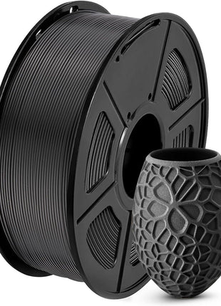 SUNLU PLA 3D Printer Filament PLA Filament 1.75mm, Neatly Wound 3D Printing Filament 1.75mm, Dimensional Accuracy  0.02 mm, Fit Most FDM 3D Printers, 1kg Spool (2.2lbs), Black