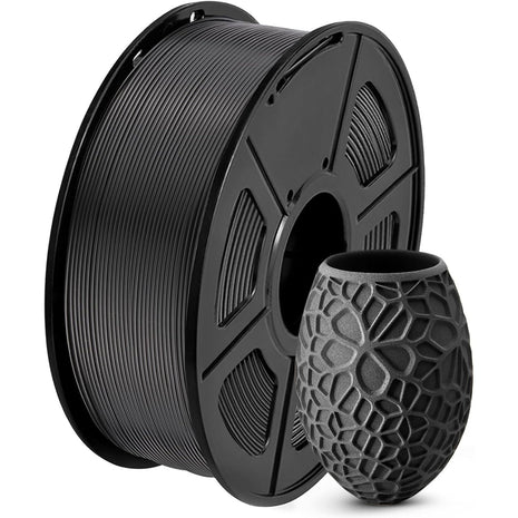 SUNLU PLA 3D Printer Filament PLA Filament 1.75mm, Neatly Wound 3D Printing Filament 1.75mm, Dimensional Accuracy  0.02 mm, Fit Most FDM 3D Printers, 1kg Spool (2.2lbs), Black