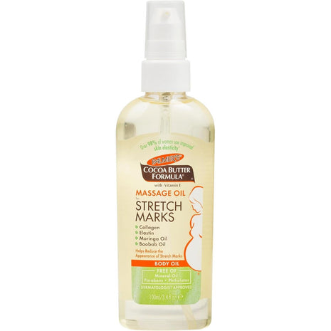 Palmer's Stretch Marks Massage Oil for Pregnancy & Weight Changes (3.4 Oz) | Pregnancy Skincare, Helps Moisturize & Soothe Dry, Itchy Skin During Pregnancy, Lightweight, Non-Greasy, 48hr Moisture