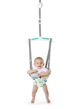 Bright Starts Playful Parade Door Jumper for Baby with Adjustable Strap, 6 Months and Up, Max Weight 26 lbs