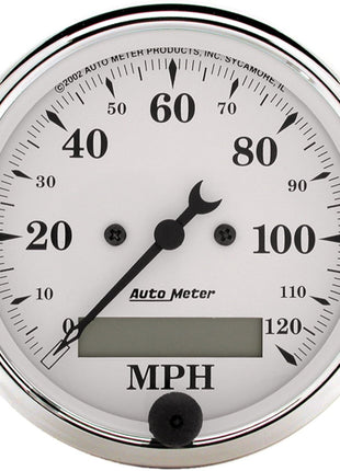 AUTO METER 1688 Old TYME White Electric Programmable Speedometer