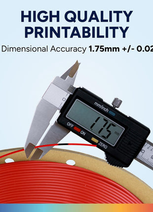 OVERTURE Easy PLA 1.75mm 3D Printer Filament, 1kg PLA Cardboard Spool (2.2lbs), Dimensional Accuracy  0.02mm, Fit Most FDM Printer (Easy Red)