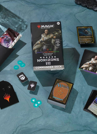 Magic: The Gathering Modern Horizons 3 Commander Deck - Graveyard Overdrive (100-Card Deck, 2-Card Collector Booster Sample Pack + Accessories)