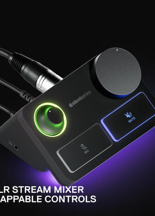 SteelSeries Alias Pro Kit — XLR Mic + Stream Mixer — 3x Bigger Capsule for Gaming, Streaming and Podcasting — USB/XLR Interface — Free Sonar Audio Software — Custom Controls — RGB — Single or Dual PC
