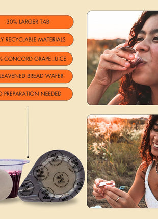 The Miracle Meal Pre-filled Communion Cups and Wafer Set - Box of 1000 - with 100% Trusted Concord Grape Juice & Wafer - Made in the USA - Premium Quality Guaranteed