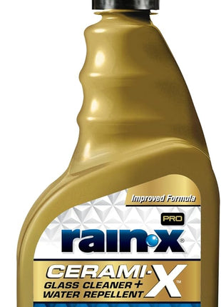 Rain-X 630177SRP Cerami-X Glass Cleaner + Water Repellent, 23oz - Cleaning Effectively While Remaining Streak Free, Protecting Against Contaminants and Stains