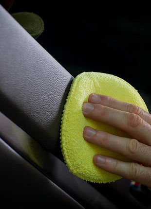 Mothers Microfiber Polishing Pad and Cleaning Pads for Car Detailing, 5 Inch Diameter, Yellow, 6 Pack
