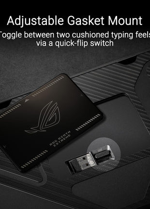 ASUS ROG Azoth Extreme Wireless Mechanical Gaming Keyboard 75% TKL, ROG NX Snow Linear Switches, PBT Keycaps, Aluminum Chassis, Carbon Fiber, Gasket Mount, Color OLED Screen, PC/Mac Support - Black