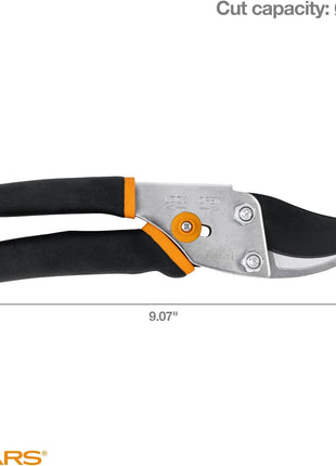 Fiskars Bypass Pruning Shears, 5/8-Inch Cut Capacity Garden Clippers, Gardening Scissors with Sharp, Rust Resistant Steel Blade