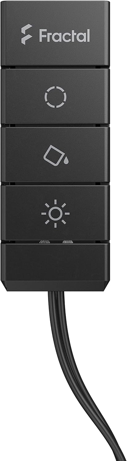 Fractal Design Adjust 2 Manual ARGB Controller for All Standard 5V ARGB LED Fans Strips and Devices Chaining Y-Cable Adapter Included