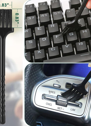 Car Interior Duster Detail Brushes, Soft Bristles Brush Car Accessories for Cleaning Dashboard Air Vent Crevice, Detailing Dusting Tool Kit for Auto Truck SUV RV