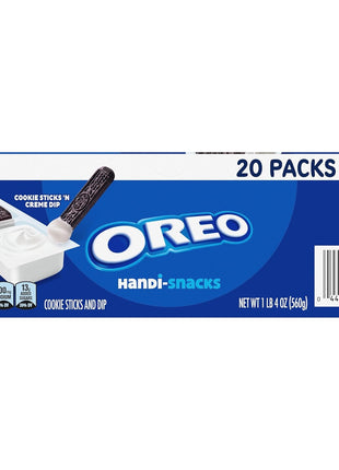 Handi-Snacks OREO Cookie Sticks 'N Creme Dip Snack Packs, 20 Snack Packs | Individually Wrapped