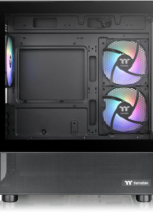 Thermaltake View 170 TG ARGB Black Micro-ATX Case; 3x120mm ARGB Fans Included; Supports Up to 280mm Radiator; Front & Side Dual Tempered Glass Panel; CA-1Z4-00M1WN-00; 3 Year Warranty