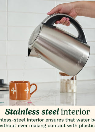 Cuisinart PerfecTemp 1.7-Liter Electric Kettle, Cordless Electric Tea Kettle, 1500W for Fast Heat-Up, 6 Preset Temperatures, 30-Minute Keep Warm, Stay Cool Nonslip Handle, CPK-17P1