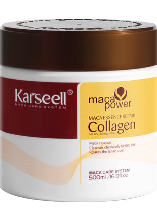 Karseell Collagen Hair Treatment Deep Repair Conditioning Argan Oil Collagen Hair Mask Essence for Dry Damaged Hair All Hair Types 16.90 oz 500ml