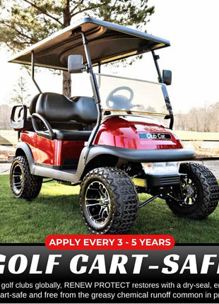 RENEW PROTECT Blak, Semipermanent Rich Black Tire & Trim Treatment, Mid to High Shine, Floor Mat- RV- Golf Cart, Motorcycle-Safe, Acrylic Ceramic-Hybrid Protectant, Wash-Proof, 5 min Dry-Seal 8oz