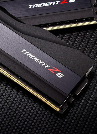 G.SKILL Trident Z5 Series DDR5 RAM (Intel XMP 3.0) 32GB (2x16GB) 7600MT/s CL36-46-46-121 1.40V Desktop Computer Memory U-DIMM - Matte Black (F5-7600J3646G16GX2-TZ5K)