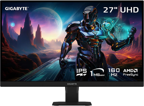 GIGABYTE - GS27U - 27 inch SS IPS Gaming Monitor - UHD 3840x2160-160Hz - 1ms MPRT - AMD FreeSync Premium - HDMI, DP - Black