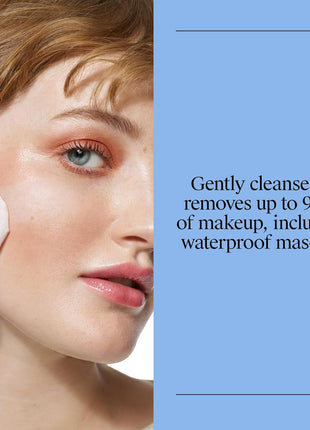 Neutrogena Makeup Remover Micellar Wipes for Face Daily Gently Removes Oil Dirt and Waterproof Makeup in a Simple Fully Plant-Based Cloth, 2 pack of 25 ct