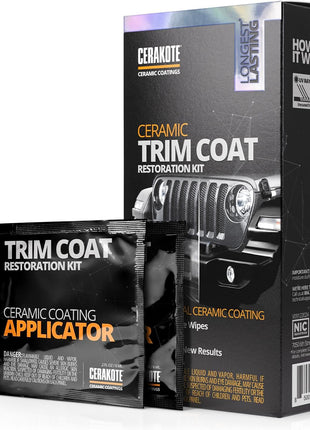 CERAKOTE? Ceramic Trim Coat Kit - Quick Plastic Trim Restorer - Ceramic Coating Guaranteed Restoration to Last Over 200 Washes ??A Ceramic Coating, Not a Dressing