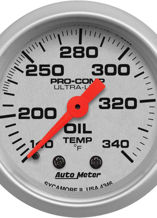 AUTO METER 4346 Ultra-Lite Mechanical Oil Tank Temperature Gauge