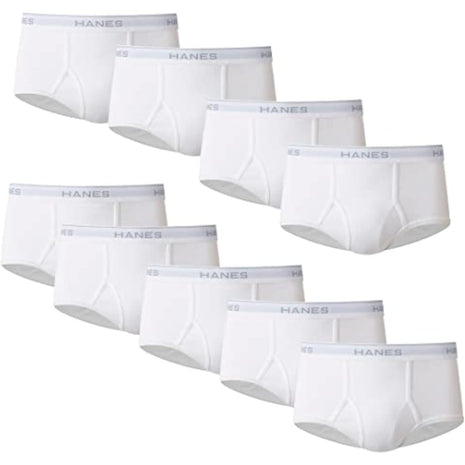 Hanes Men Hanes Men's Tagless White Briefs with ComfortFlex Waistband-Multiple Packs Available (Pack of 9)