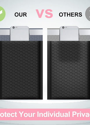 UCGOU Bubble Mailers 6x10 Inch Black 25 Pack Usable Size 6x9 inch Padded Envelopes Small Business Mailing Packages Opaque Self Seal Adhesive Waterproof Boutique Shipping Bag for Jewelry Makeup Supplies #0