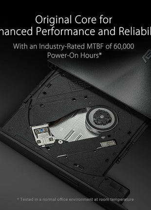 ASUS ZenDrive Black 13mm External 8X DVD/Burner Drive +/-RW with M-Disc Support, Compatible with Both Mac & Windows and Nero BackItUp for Android Devices (USB 2.0 & Type-C Cables Included)