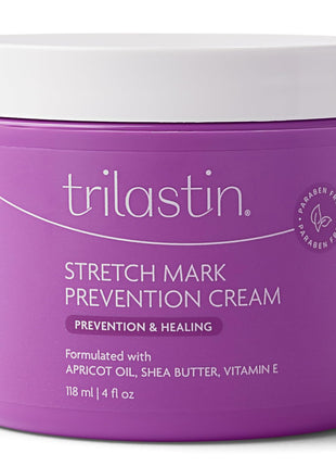 Trilastin Stretch Mark Cream for Pregnancy – Hydrating Belly Cream for Pregnant Women- Shea Butter & Vitamin E, Paraben Free, No Added Fragrances - Maternity Body Lotion for Belly, Hips, Thighs – 4 oz