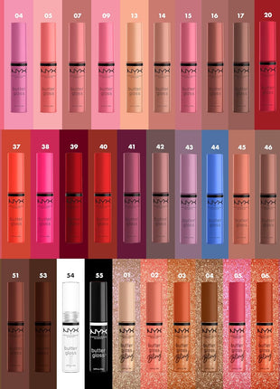 NYX PROFESSIONAL MAKEUP Butter Gloss, Non-Sticky Lip Gloss - Sugar Glass ,Clear