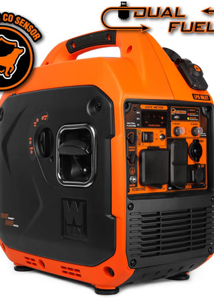 WEN Quiet and Lightweight 3600-Watt Dual Fuel RV-Ready Portable Inverter Generator with Fuel Shut Off and CO Watchdog (DF360iX)