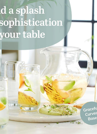 Libbey Ascent Tumbler & Rocks Drinking Glasses Set of 16, Clear Glass Cups | 16.25 oz & 12.25 oz Capacities Glasses for Water, Juice, Cocktails, and More with Curved Design and Dishwasher-Safe Care