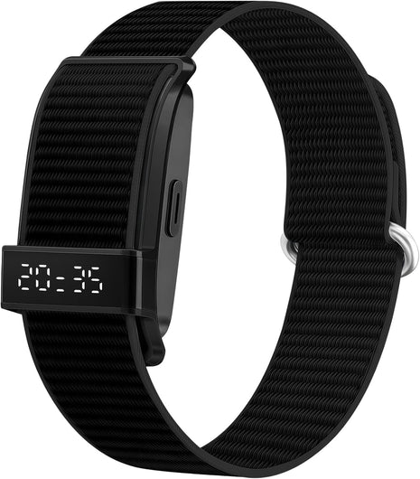 Screenless Activity & Fitness Trackers, Health Tracker with Heart Rate and Sleep Tracking, Works with iOS and Android - Black