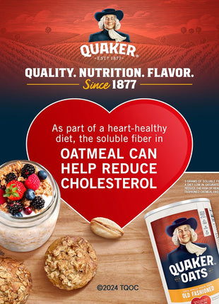 Quaker Old Fashioned Rolled Oats, Non GMO Project Verified, Two 64oz Bags in Box, 90 Servings, 4 Pound (Pack of 2)