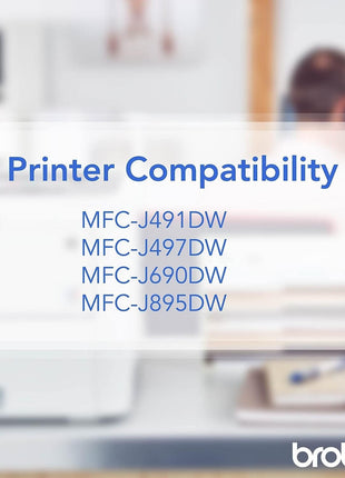 Brother Genuine LC30132PKS 2-Pack High Yield Black Ink Cartridges, Page Yield Up to 400 Pages/Cartridge, LC3013