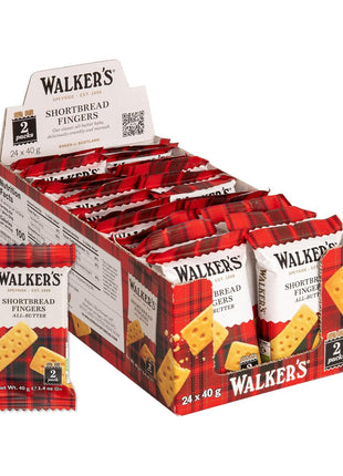 Walker's Shortbread Fingers, Pure Butter Shortbread Cookies, 1.4 Oz (Pack of 24)