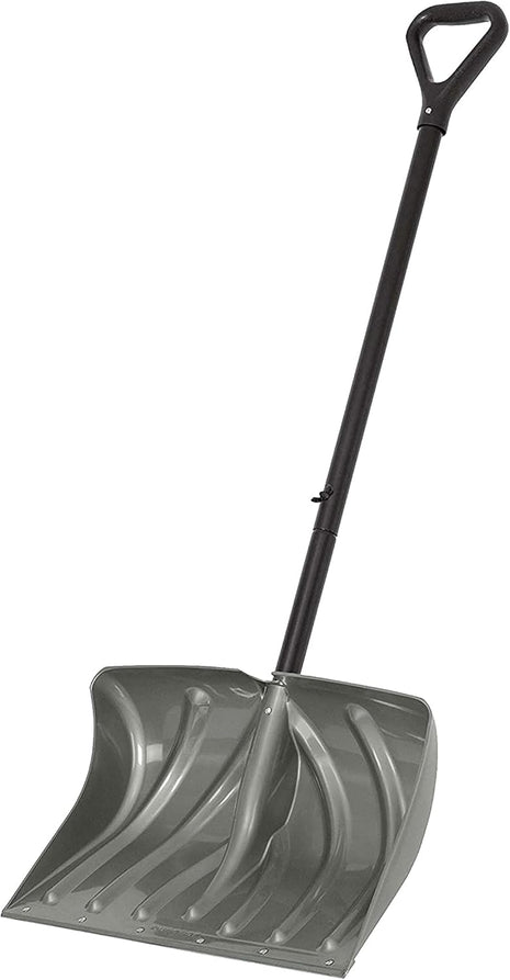 Suncast 20 inch Combination Snow Shovel/Pusher, Grey/Black