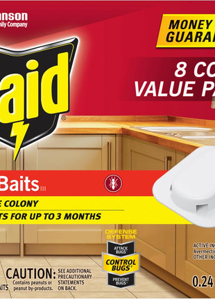 Raid Ant Killer Baits, Child Resistant Bug Killer for Indoor Home Use, 0.24 Oz, 8 Count