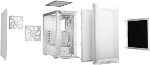 be quiet! Pure Base 501 White PC case | 2 Preinstalled Quiet Fans | Mid Case | USB 3.2 Gen | Quiet PC Case