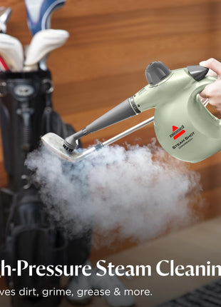 BISSELL Steam Shot??OmniReach handheld portable steam cleaner for tile, grout, windows, bathrooms, kitchens, fabric steaming tool