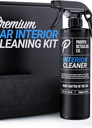 Interior Car Cleaning Kit - Professional Auto Detailing Supplies with Brush for Complete Vehicle Interior Detailing - Car Interior Cleaner Kit for Deep Cleaning. Car Detailing Interior Detailing Kit.