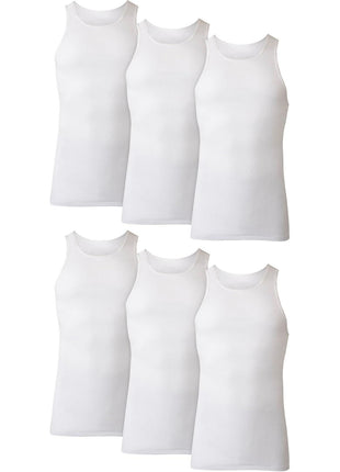 Hanes Men's Tank Undershirt Pack, Cotton Tank Undershirt, Moisture-Wicking, Breathable, White or Grey/Black, Multi-Pack