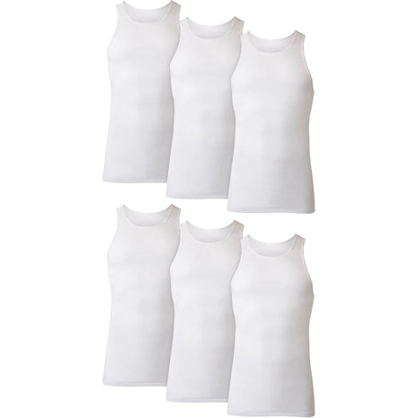 Hanes Men's Tank Undershirt Pack, Cotton Tank Undershirt, Moisture-Wicking, Breathable, White or Grey/Black, Multi-Pack
