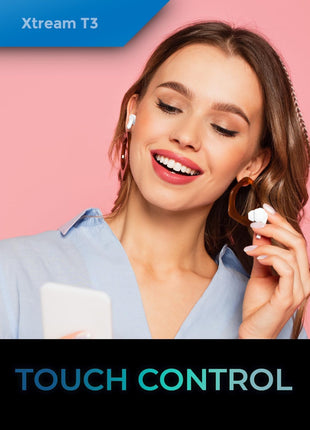 Adesso Xtream T3 Bluetooth Wireless Earbuds with ANC | Touch Controlled Wireless Charging Case