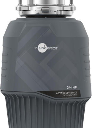 InSinkErator EVOLUTION 0.75HP 3/4 HP, Advanced Series EZ Connect Continuous Feed Food Waste Garbage Disposal, Gray