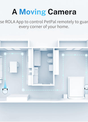 Enabot EBO ROLA PetPal Mobile 2.5K Pet Camera Robot with Treat Dispenser | Whole-Home Mobility, Two-Way Talk, Night Vision, Auto-Recharge, Interchangeable Modular Design