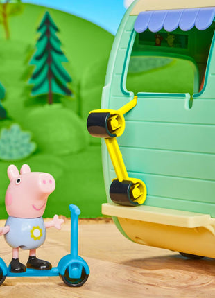 Peppa Pig Caravan Playset for Girls and Boys, 3 Figures, 6 Accessories, Preschool Toys, Kids Gifts, Ages 3+